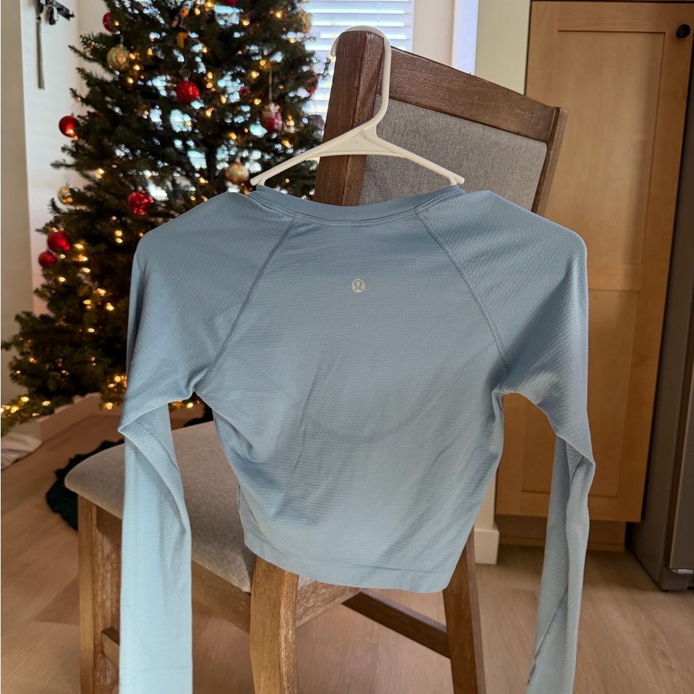 lululemon athletica Sky Blue Long Sleeve Tee